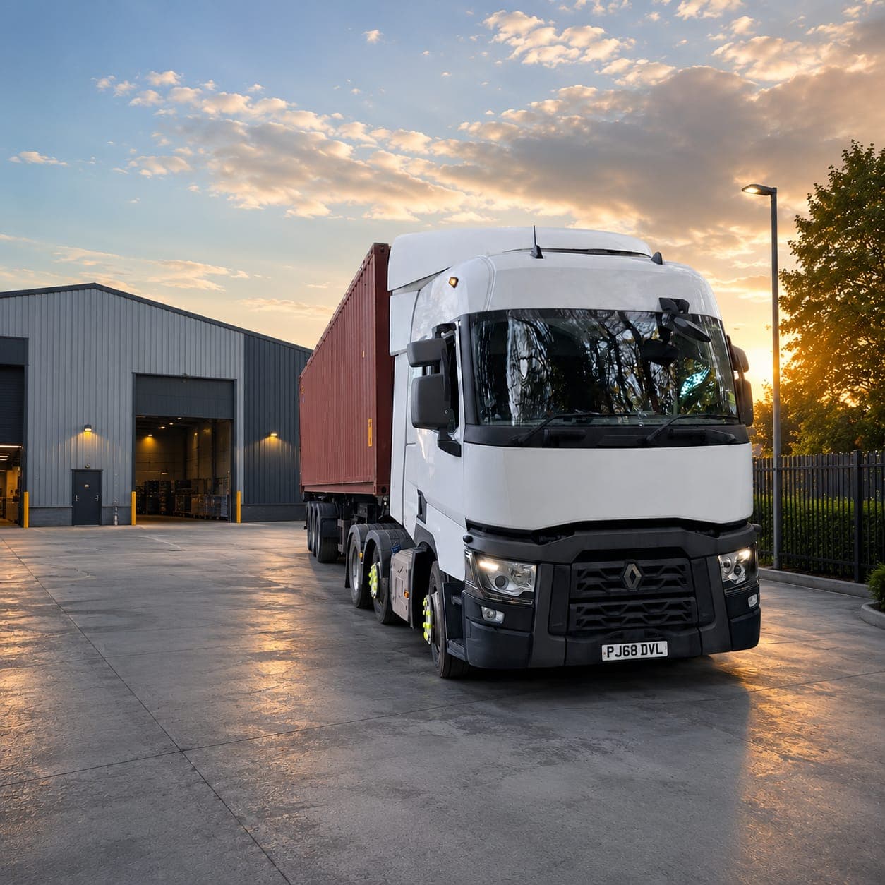 Container haulage road freight service