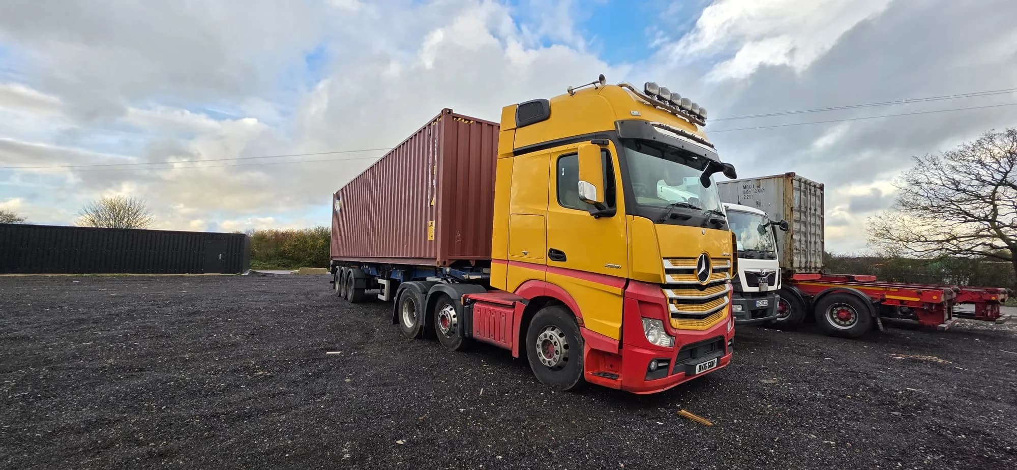 Malway Logistics container tractor units in the operating yard